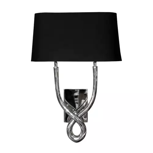 Wandlampe, Design, silber geschwungen