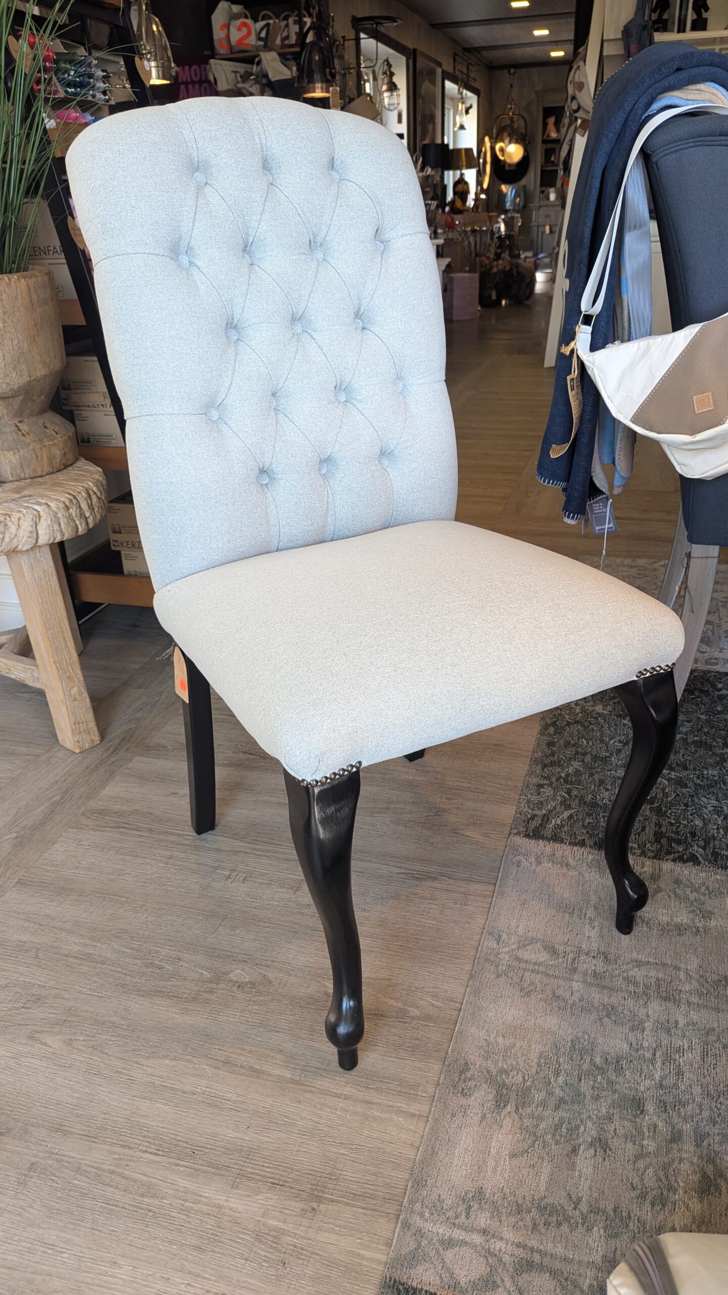 Esszimmerstuhl, Stoff, lightgrey
